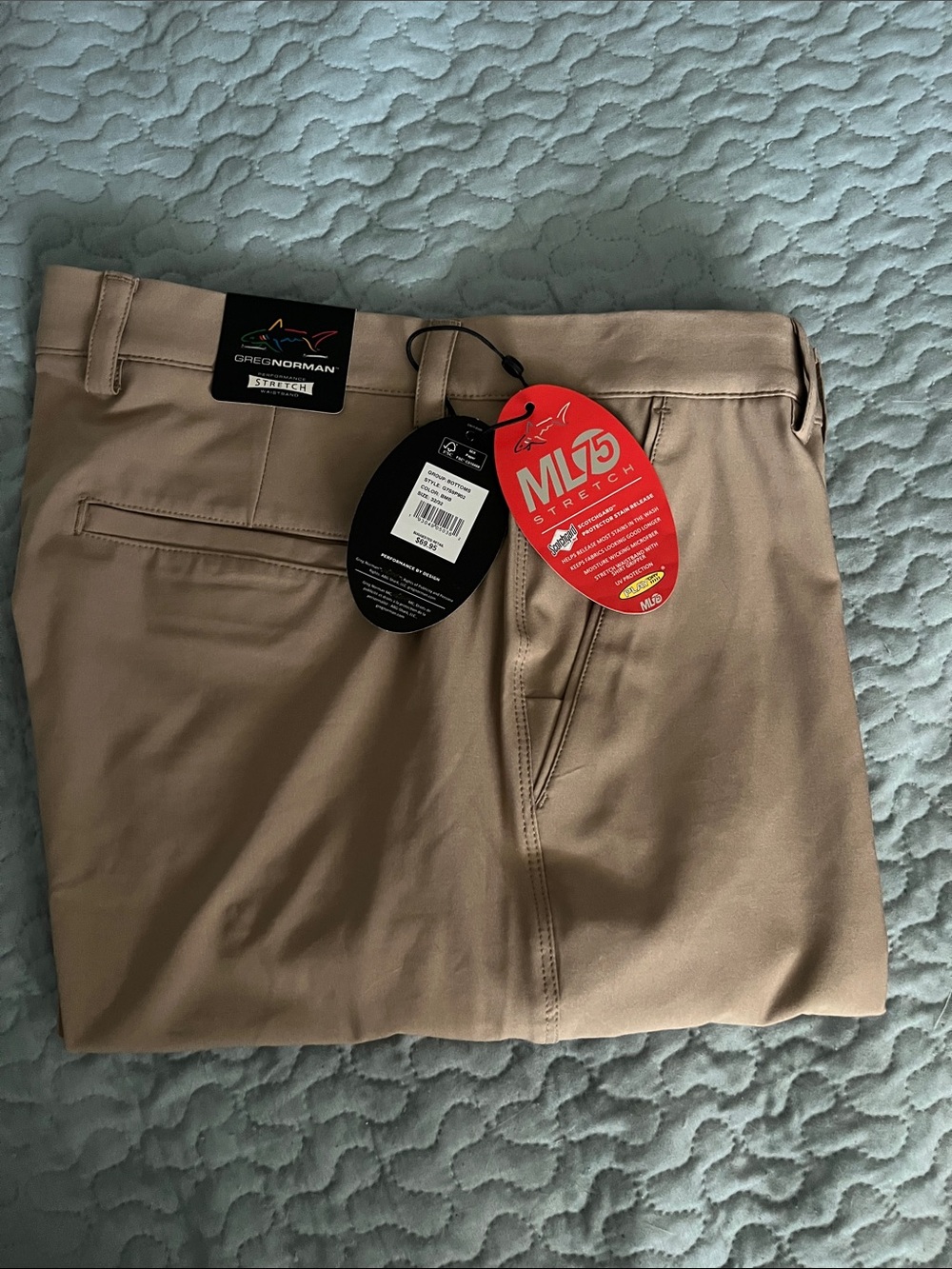 Greg Norman Collection Khaki ML75 Stretch Men’s Pants